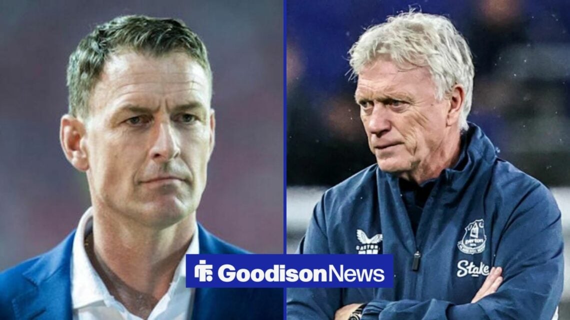 David Moyes next to Chris Sutton