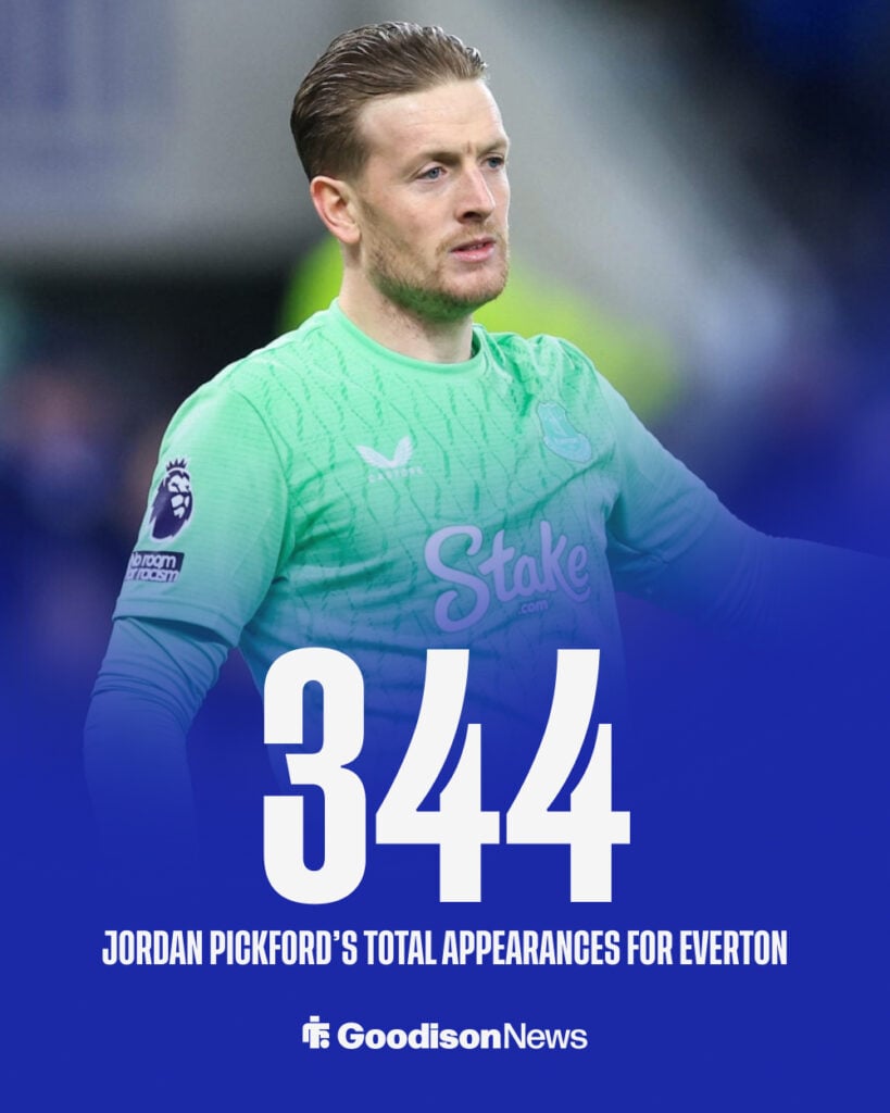 Jordan Pickford's stats for Everton.
