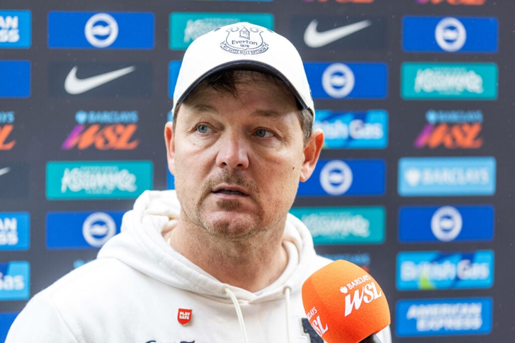 Brian Sorensen in an Everton cap