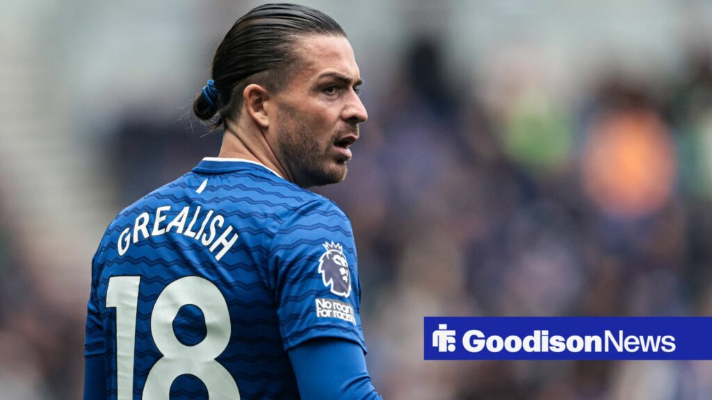 Jack Grealish sends four-word message while watching Everton v Man Utd at home