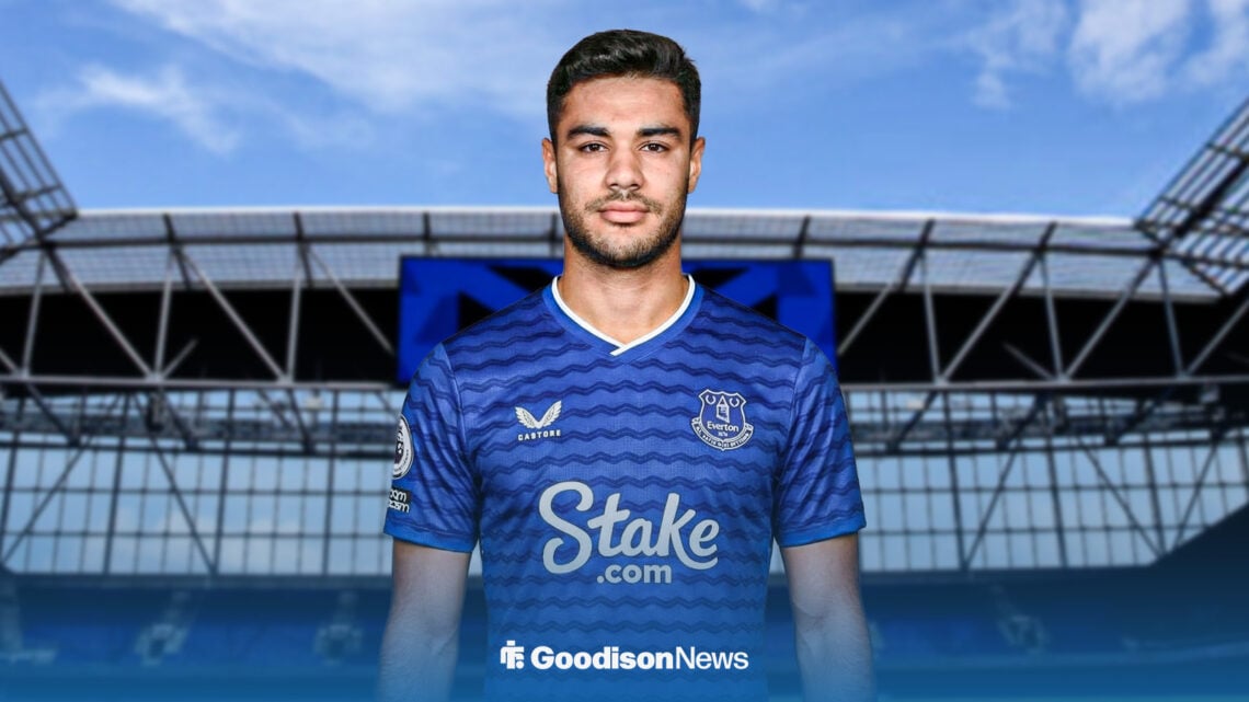 Ozan Kabak in an Everton shirt