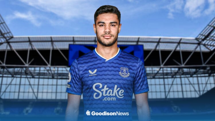 Ozan Kabak in an Everton shirt
