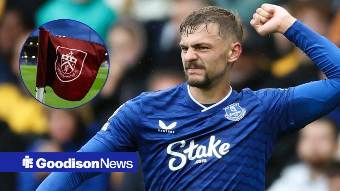 Kieran Dewsbury-Hall of Everton celebrates scoring his teams third goal during the Wolverhampton Wanderers vs Everton Premier League match at Molin...