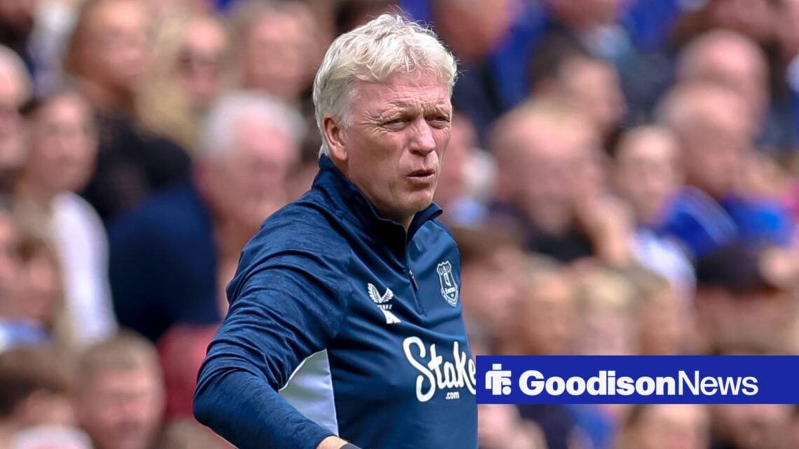 David Moyes on the touchline for Everton