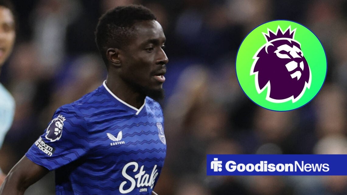 Everton versus Burnley Idrissa Gana Gueye of Everton FC runs with the ball