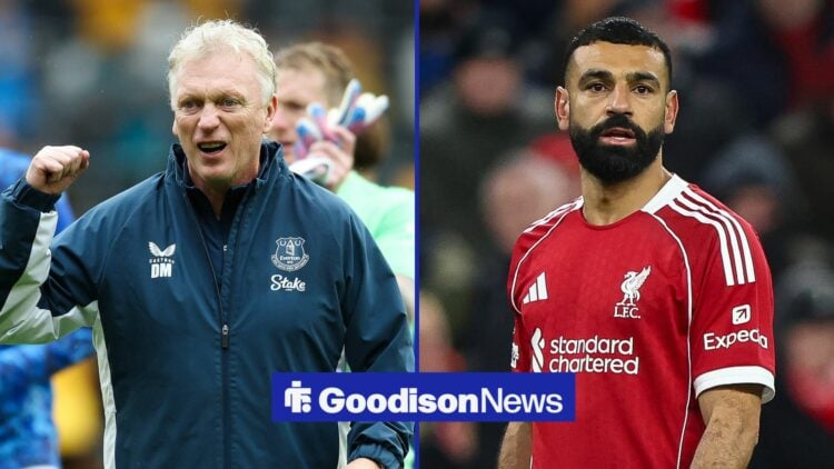 David Moyes, Manager of Everton, celebrates towards the fans following victory in the Wolverhampton Wanderers vs Everton Premier League match, Moha...