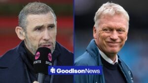 Split image of Martin Keown and Everton manager David Moyes