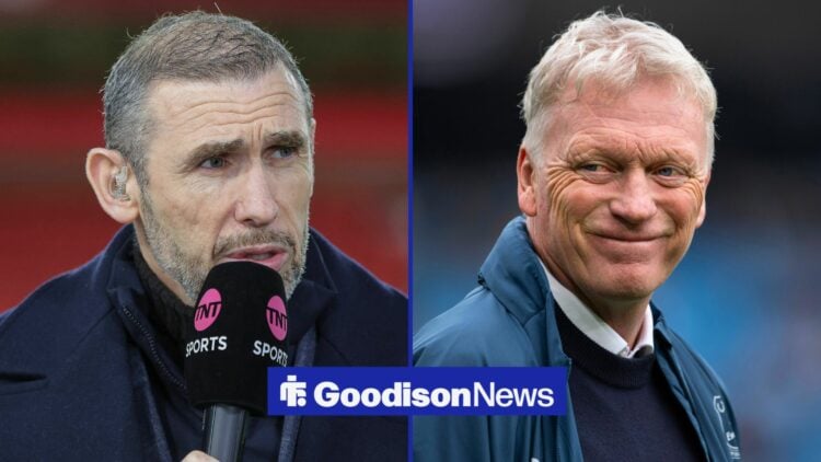 Split image of Martin Keown and Everton manager David Moyes