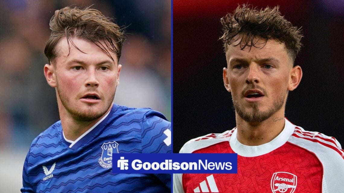 Split image of Everton defender Nathan Patterson and Arsenal right-back Ben White