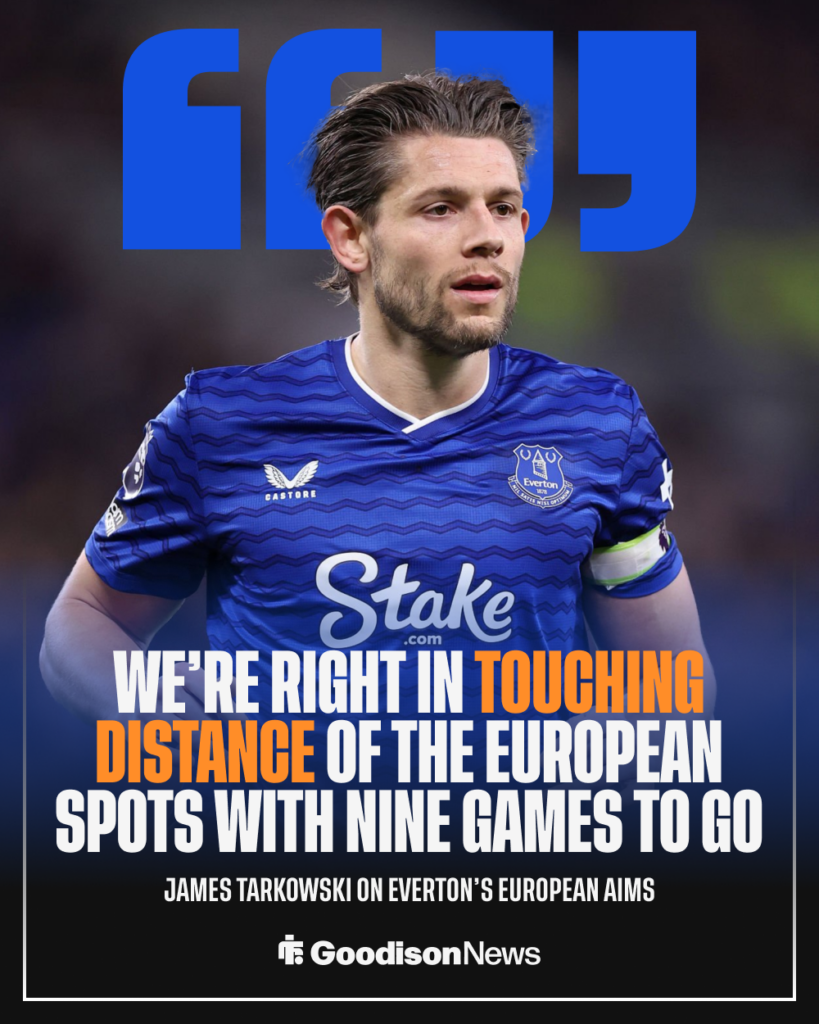 James Tarkowski on Everton's European ambitions.