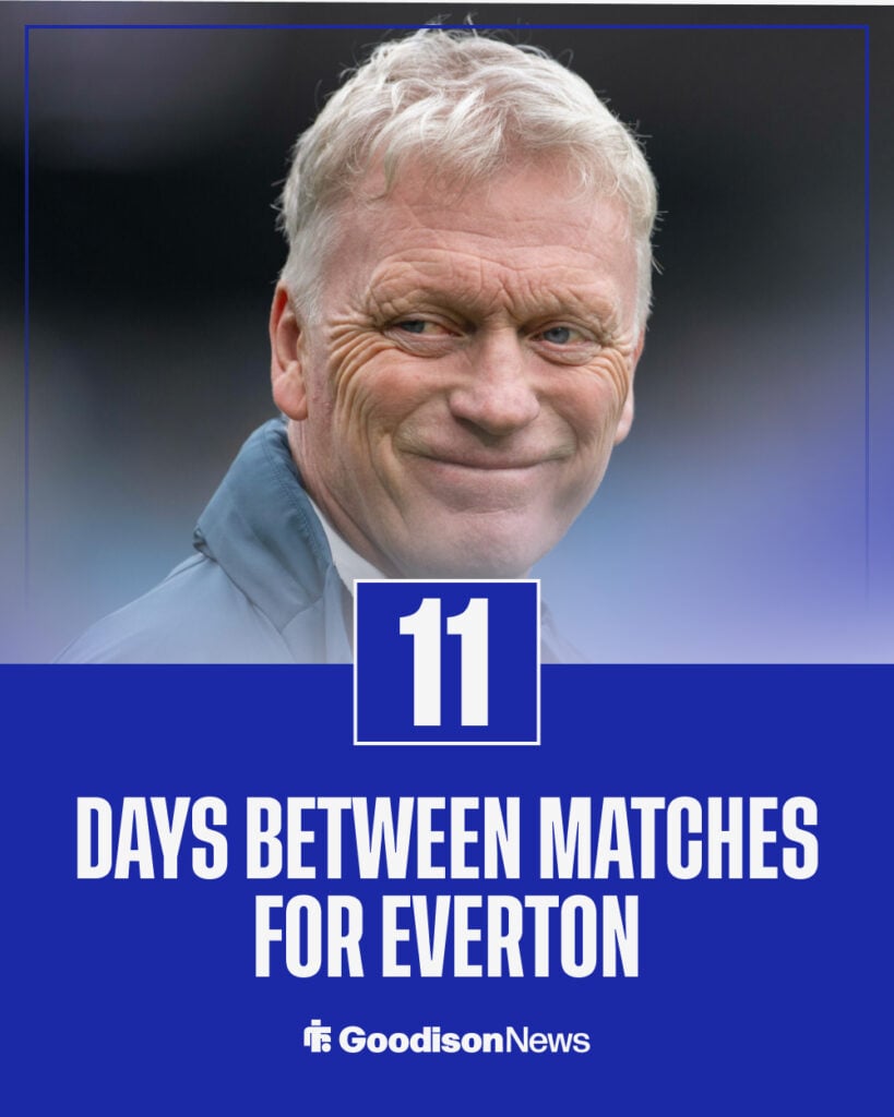 Everton have 11 days between matches
