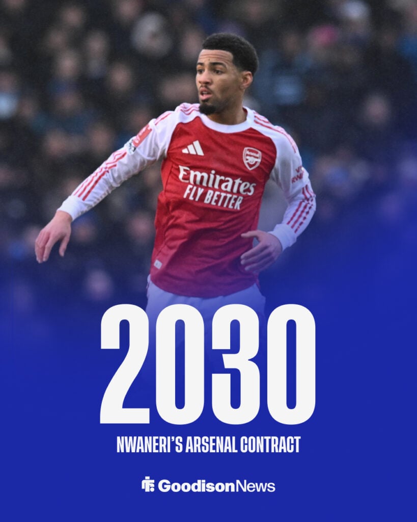 Ethan Nwaneri's Arsenal contract.