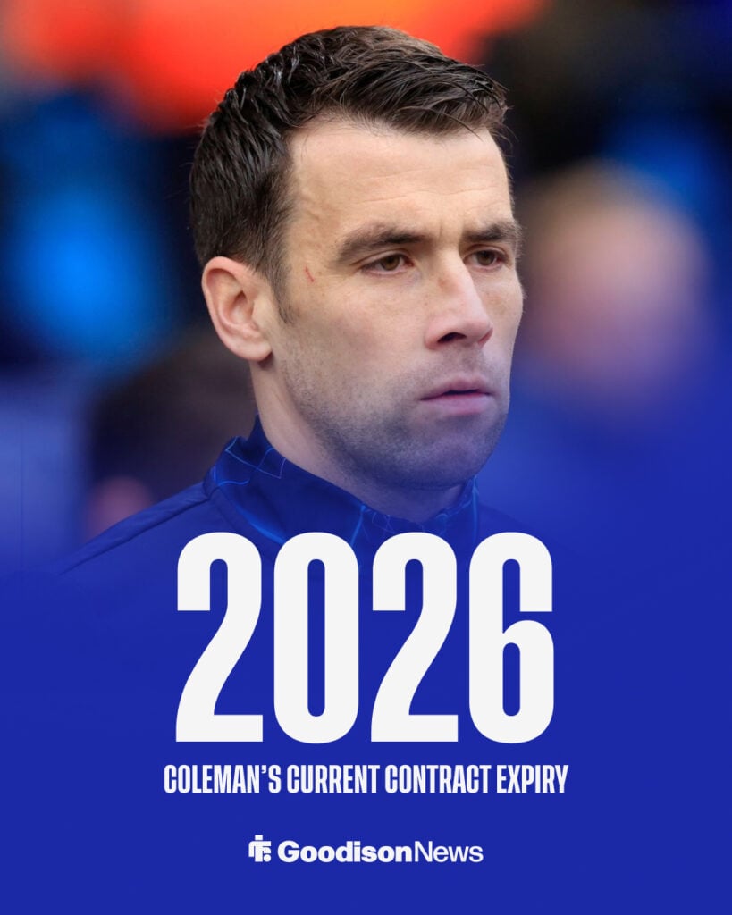 Everton defender Seamus Coleman looking miserable.