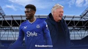 TIm Iroegbunam alongside David Moyes