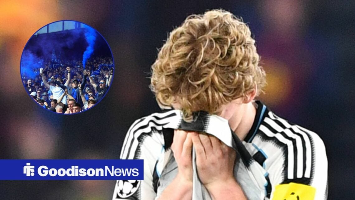 Anthony Gordon looking upset at Newcastle