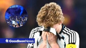 Anthony Gordon looking upset at Newcastle