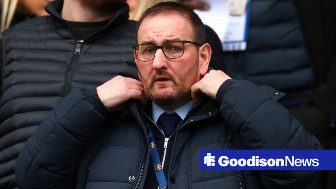 Kevin Thelwell at Goodison Park