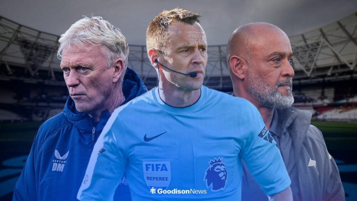 David Moyes, Stuart Attwell and Nuno Espirito Santo