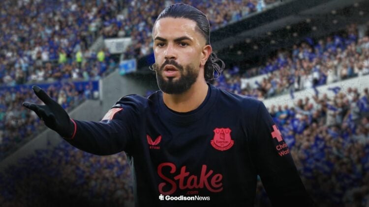 Imran Louza in an Everton shirt