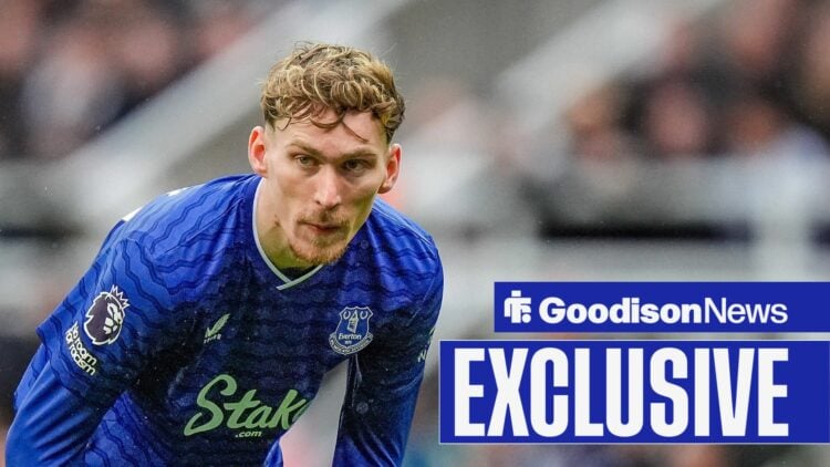 James Garner in action for Everton at St James' Park