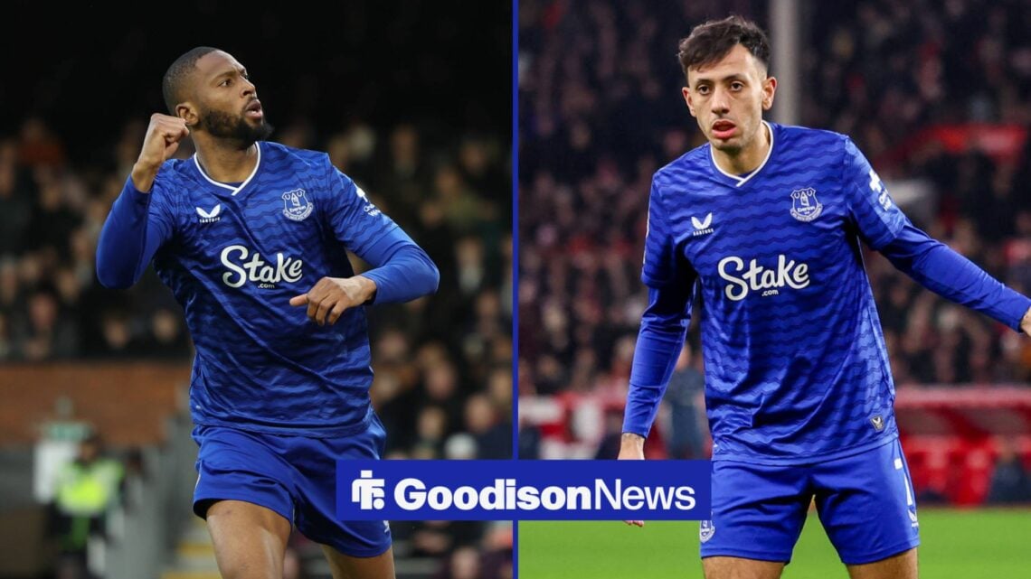 Beto and Dwight McNeil playing for Everton