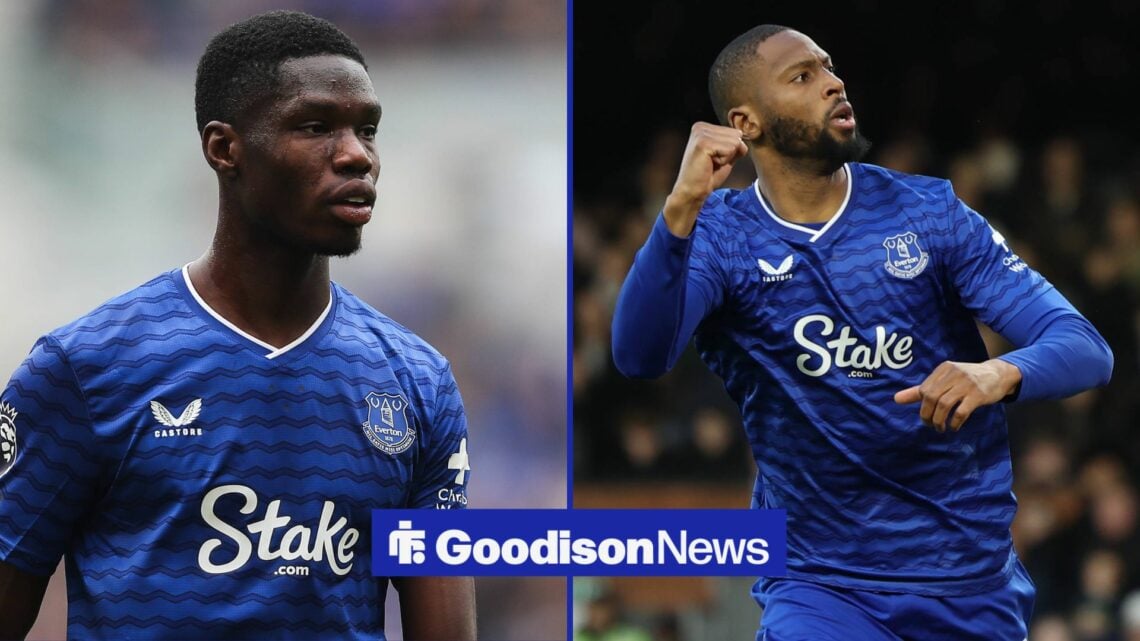 Thierno Barry and Beto at Everton