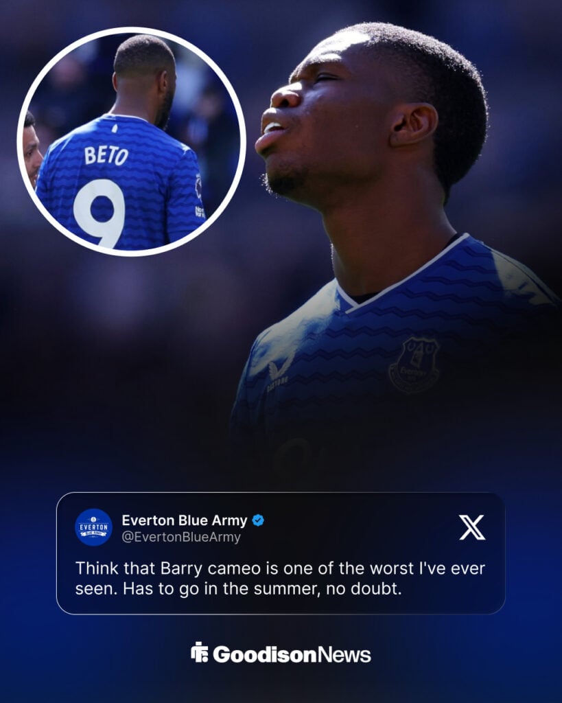 Thierno Barry criticised for Merseyside derby performance