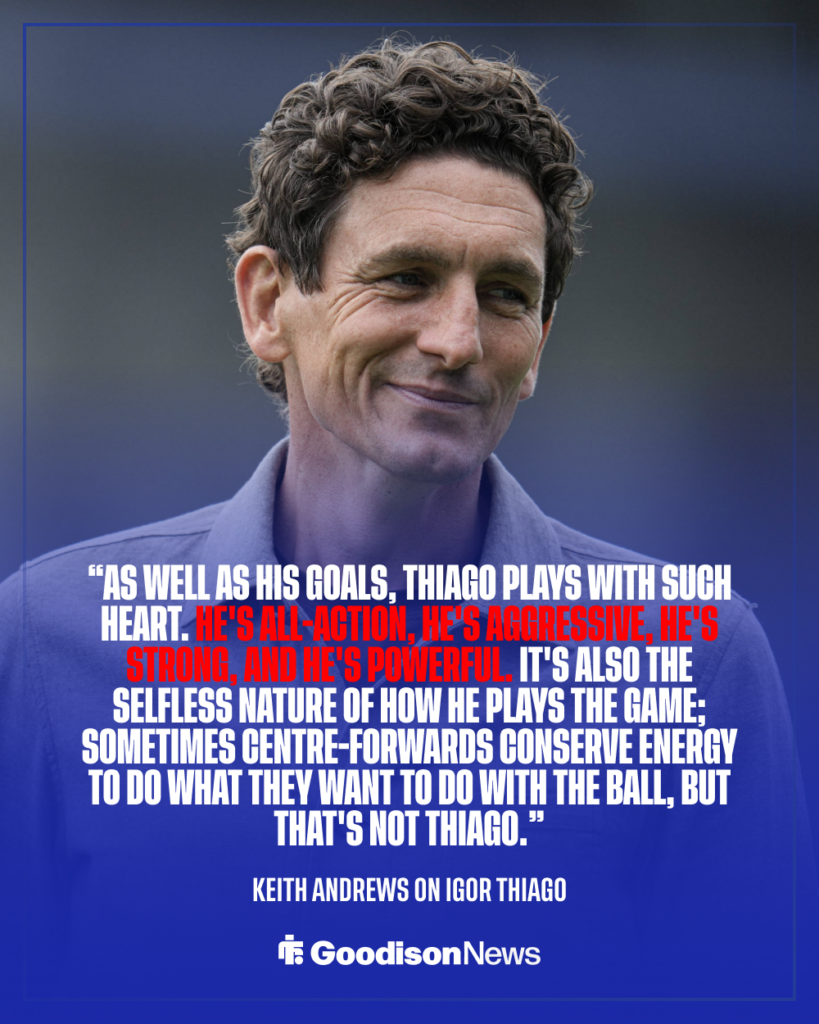 Everton Brentford Keith Andrews on Igor Thiago