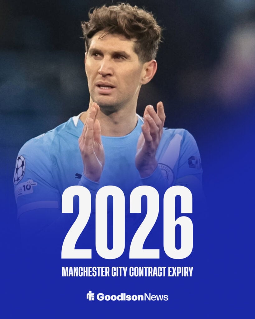 Everton John Stones Manchester City contract expiry
