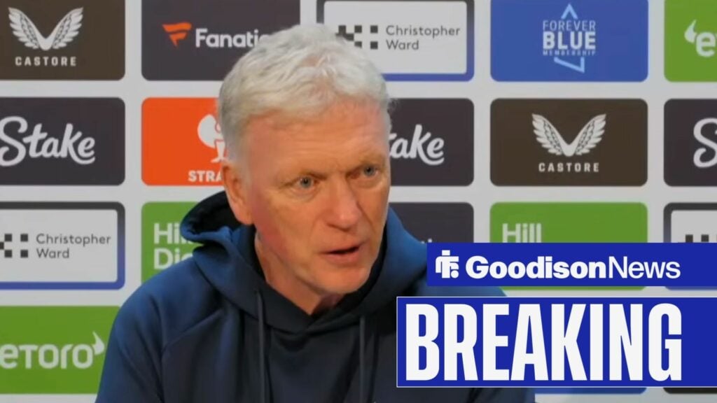 David Moyes shares Everton team news vs Liverpool as player back in training