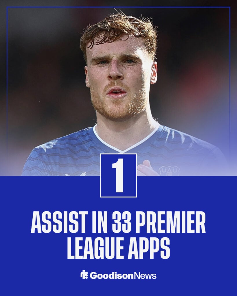 Jake O'Brien assists Everton