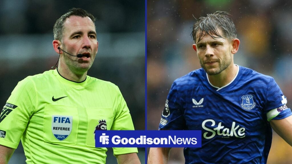 What James Tarkowski told Chris Kavanagh about Everton fans ahead of Liverpool showdown