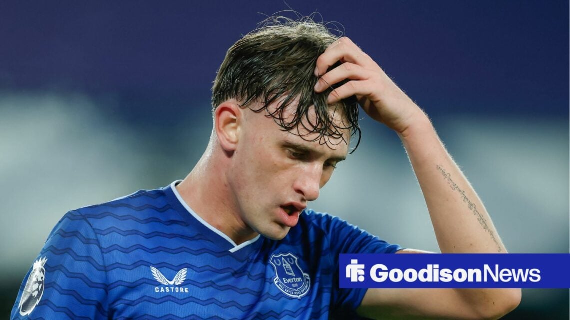 Luca Davis of Everton during the Everton U21 vs PSV Eindhoven U21 Premier League International Cup match.