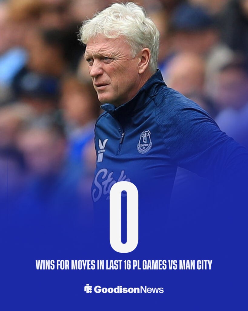 David Moyes' number of wins from his last 16 Premier League games against Man City