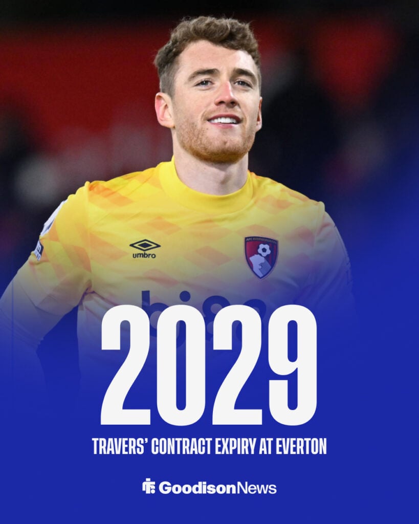 Mark Travers 42 of AFC Bournemouth during the Premier League match between Bournemouth and Everton.