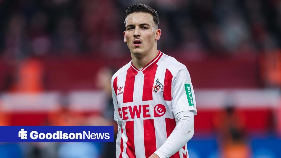 Everton target Said El Mala in action for FC Koln against Bayer Leverkusen.