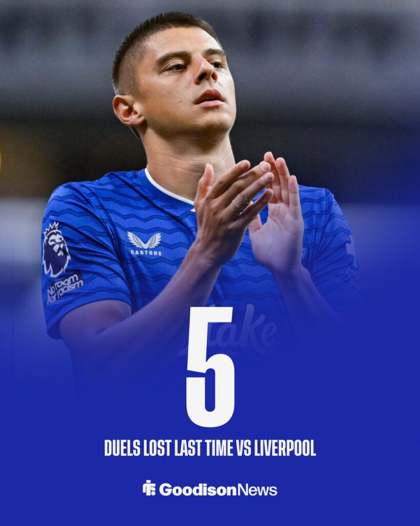 Vitalii Mykolenko Everton stats vs Liverpool