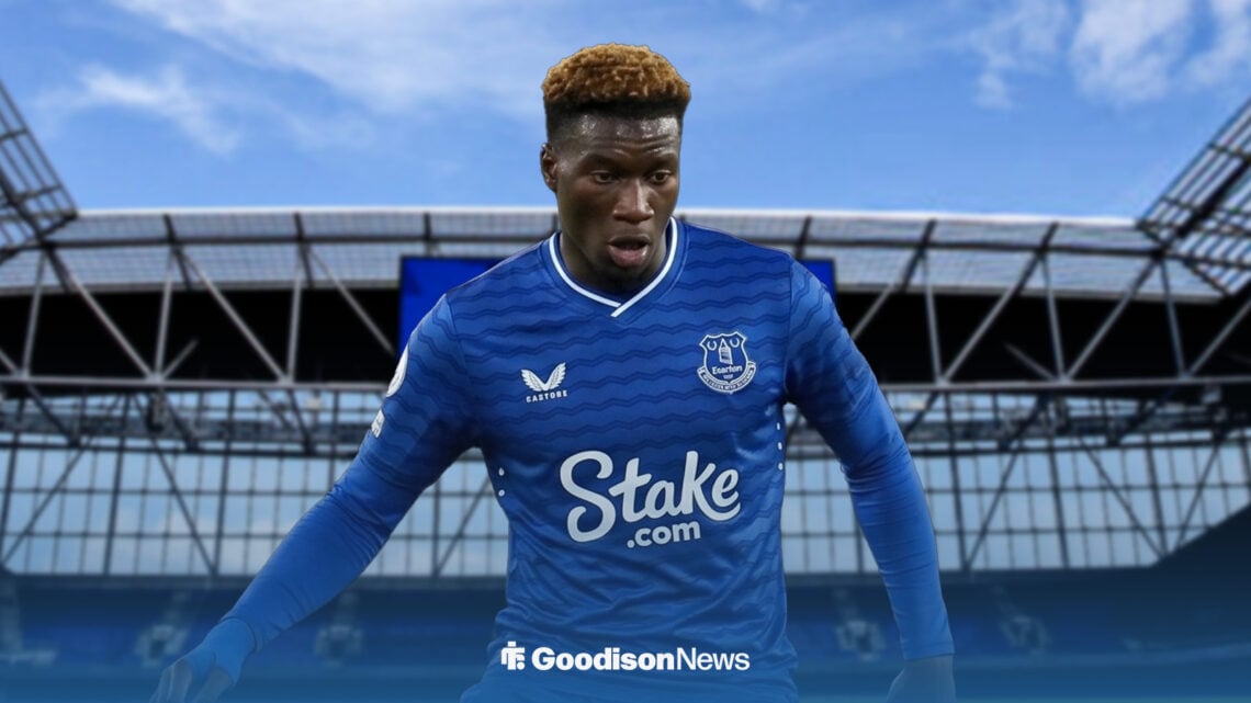 Kojo Peprah Oppong in an Everton shirt