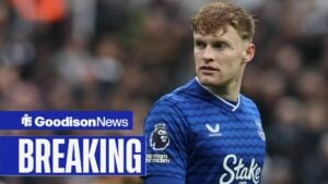 Jarrad Branthwaite in action for Everton