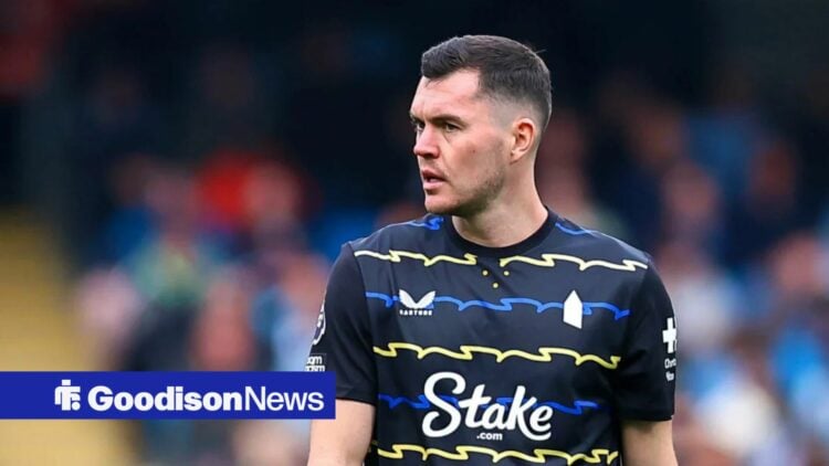 Michael Keane in action for Everton