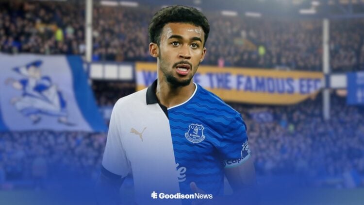 Elijah Campbell in an Everton and Port Vale shirt