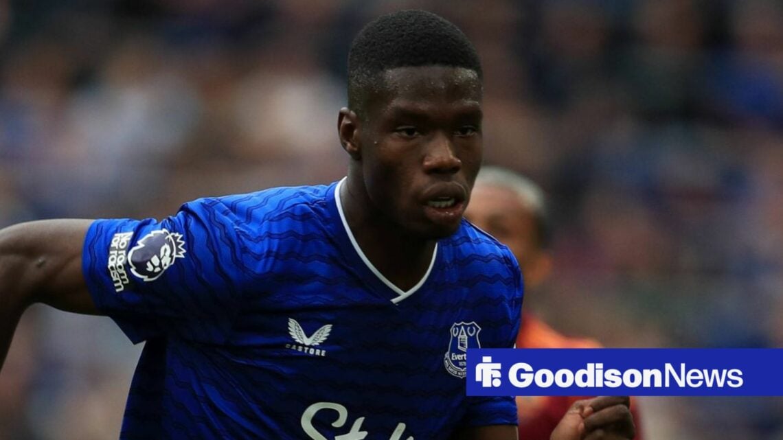 Thierno Barry in action for Everton