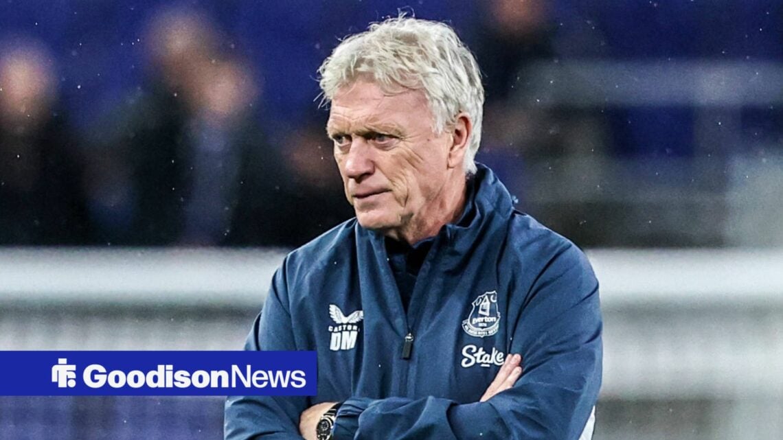 David Moyes looking upset as Everton manager