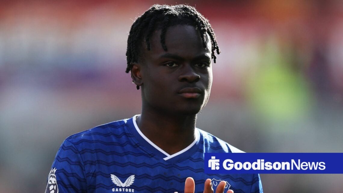 Tyrique George in action for Everton