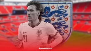 James Garner playing for England vs Japan