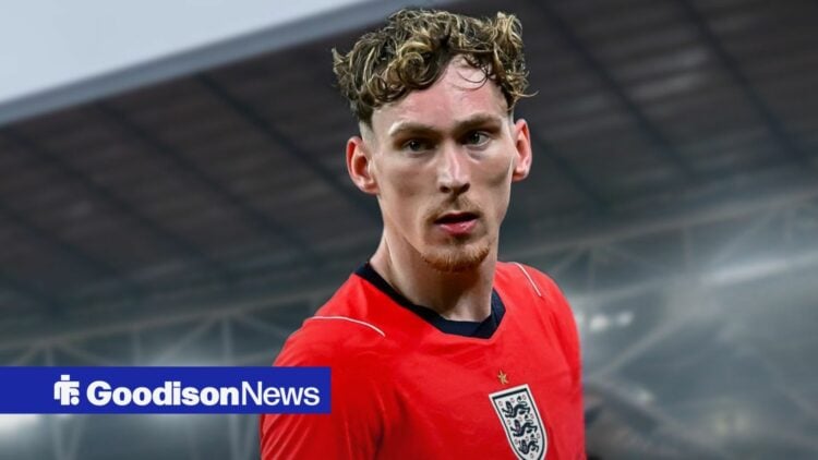 James Garner playing for England at Wembley