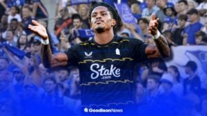 Jayden Oosterwolde in an Everton shirt