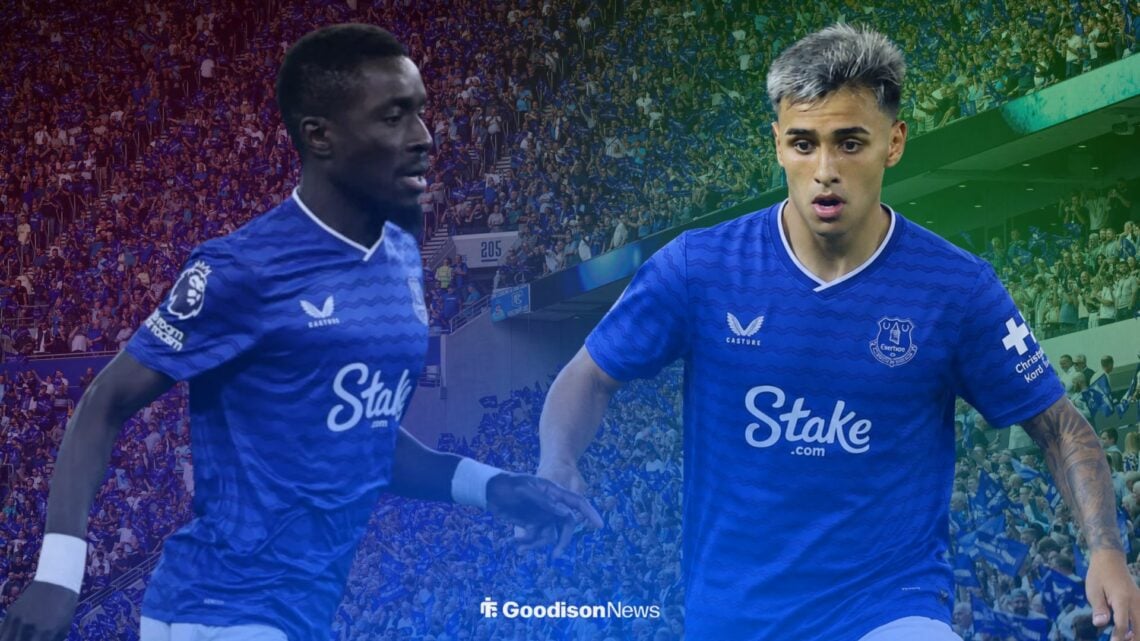 Idrissa Gueye and Milton Delgado at Everton