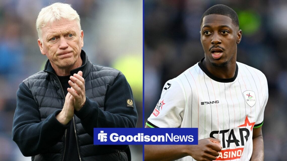 Everton manager David Moyes looking at Roggerio Nyakossi for OH Leuven