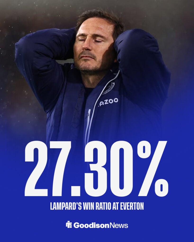 Frank Lampard looking miserable while at Everton.